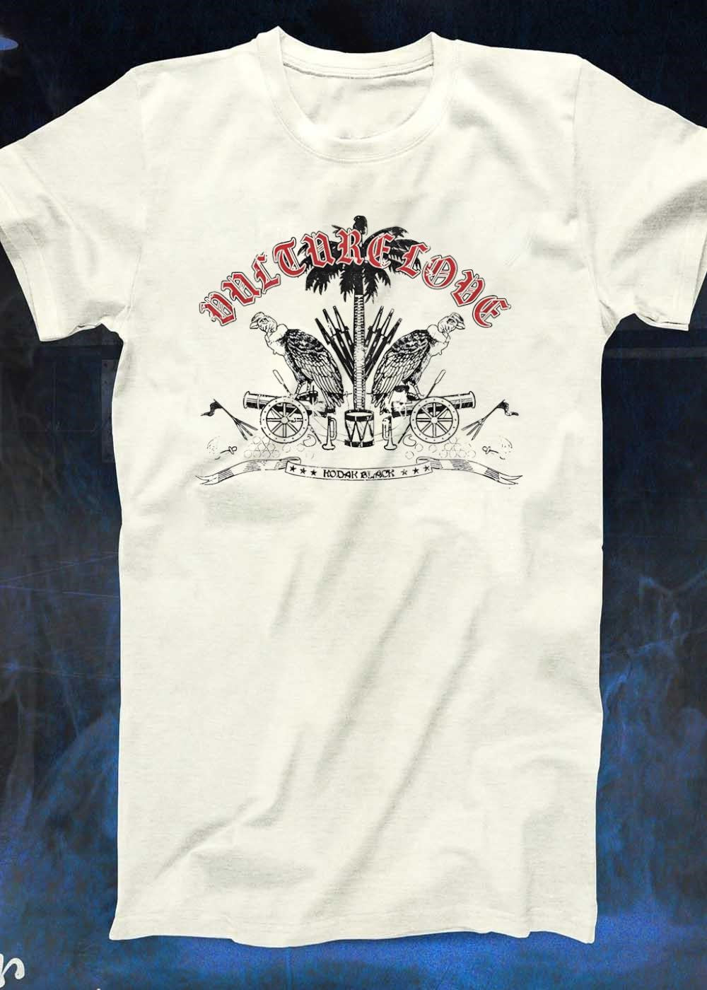 Kodak Black Vulture Love Palm Trees Cannons Black and White T-Shirt
