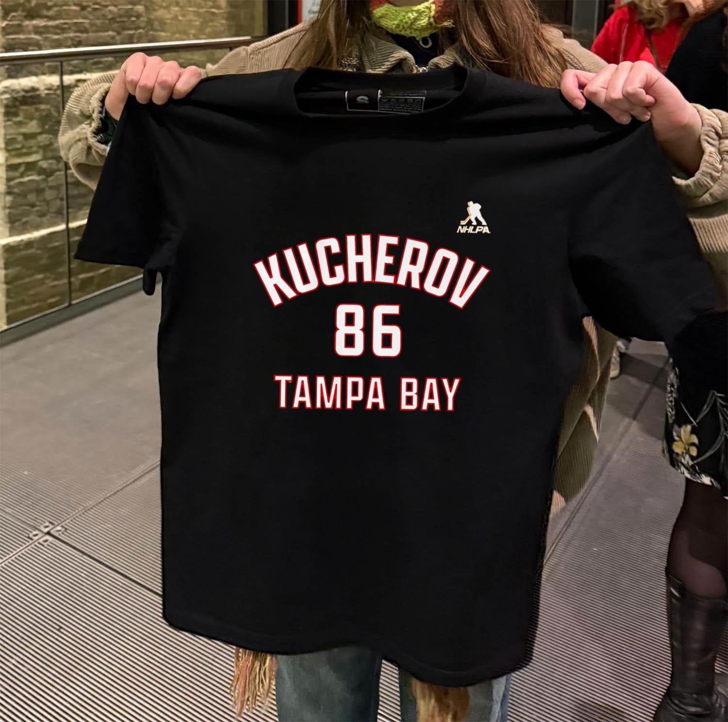 Kucherov 86 Tampa Bay Lightning Hockey Player Name Number shirt shirt
