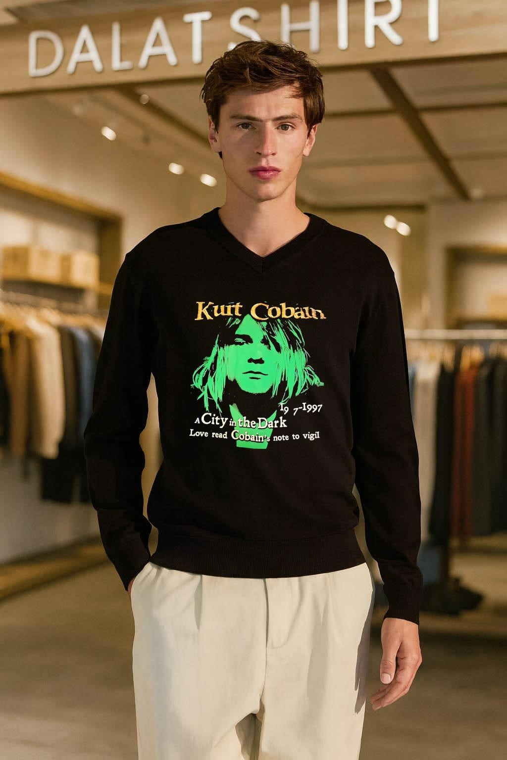 Kurt Cobain A City in the Dark Vigil Note shirt