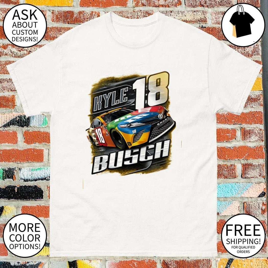 Kyle Busch 18 Nascar Racing Graphic Vintage Toyota Camry Race Car shirt