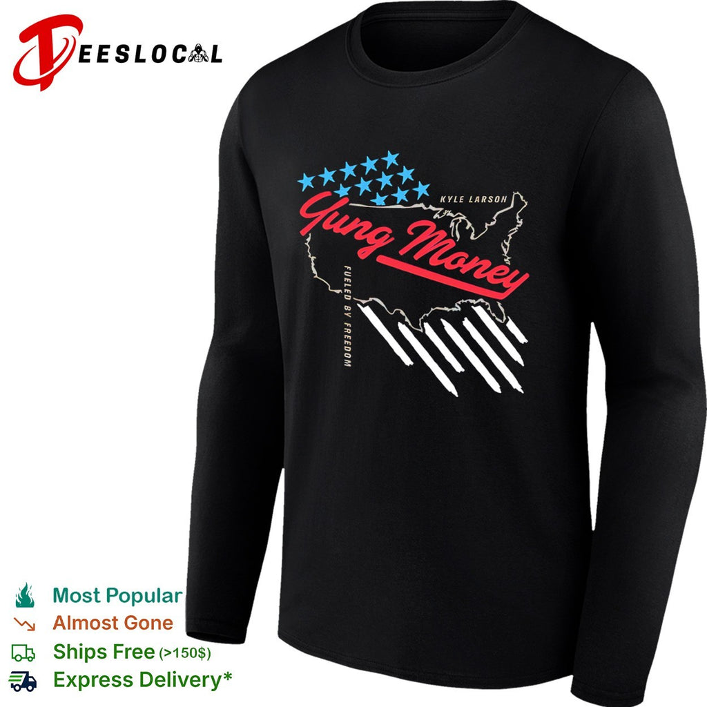 Kyle Larson Yung Money fueled by freedom USA map shirt