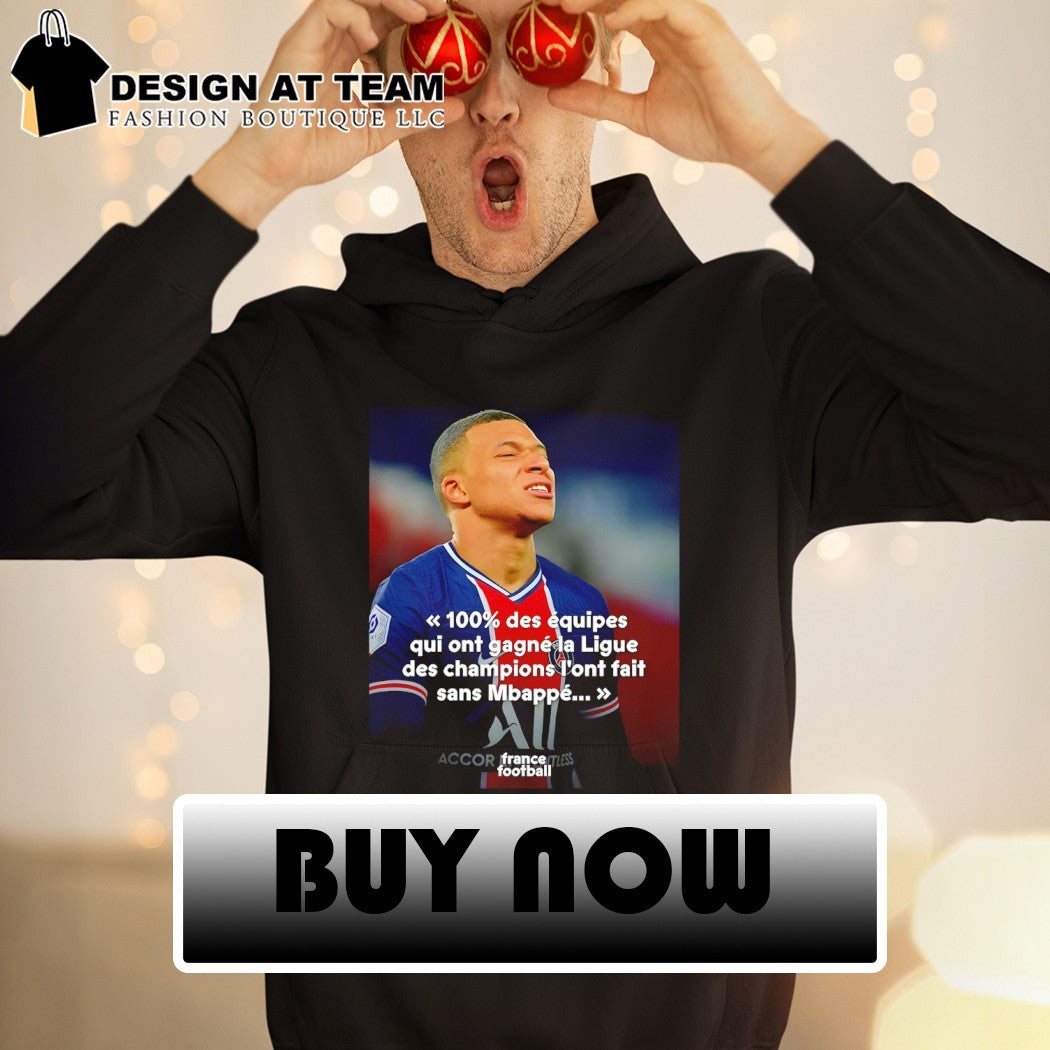 Kylian Mbappe Paris Saint Germain jersey 100_ des equipes qui ont gagne la Ligue shirt