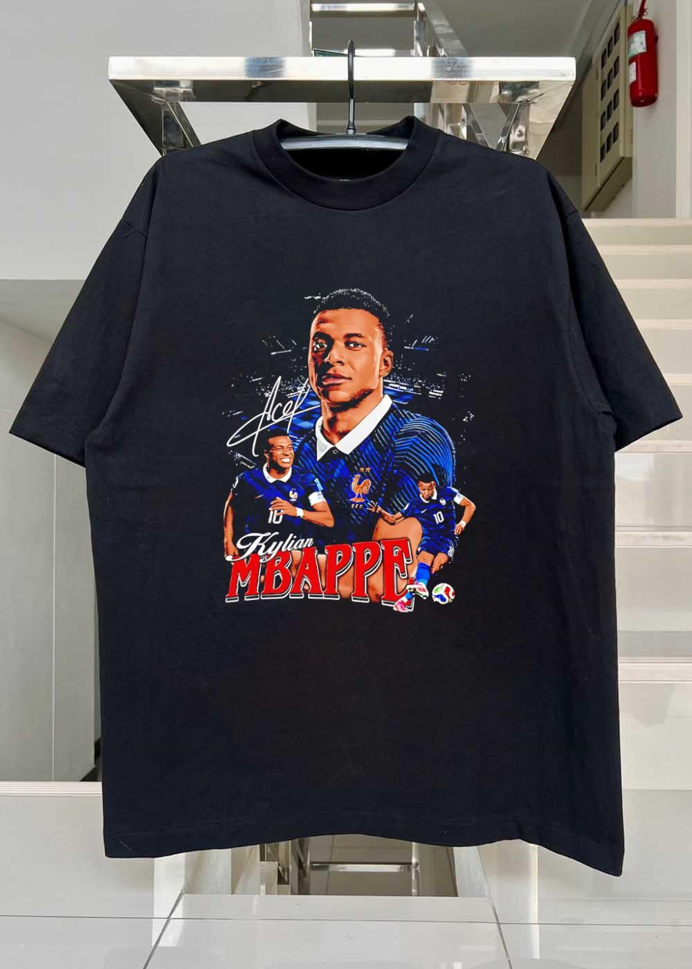 Kylian Mbappe Playing Football Kylian Mbappe France Soccer shirt