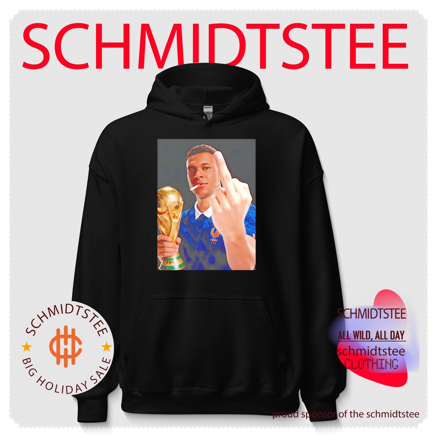 Kylian Mbappe smoking middle finger 2026 World Cup shirt