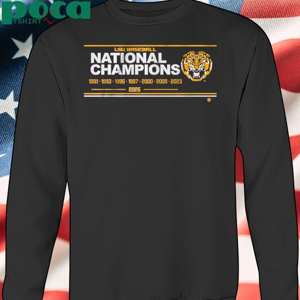 LSU Baseball 8x National Champions Sign 2025 T-Shirt