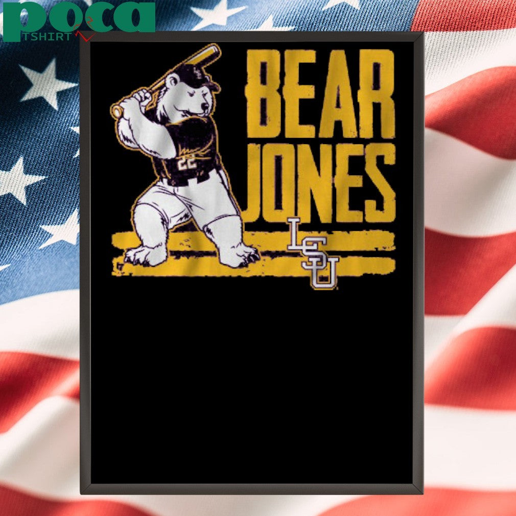 LSU Baseball Jared Jones Bear T-shirt