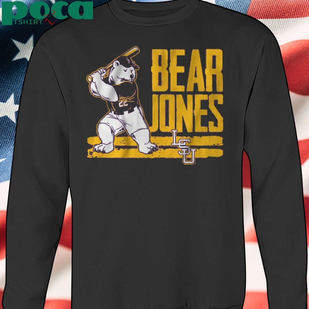 LSU Baseball Jared Jones Bear T-shirt