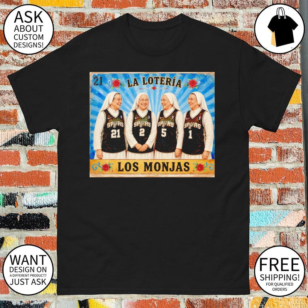 La Lotería Spurs Nuns Stephon Wembanyama Dylan Harper Duncan NBA San Antonio Spurs Basketball shirt