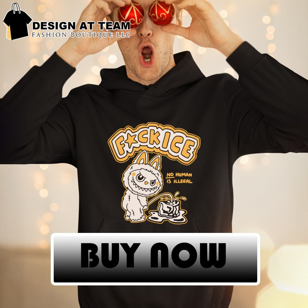 Labubu piss on Fuck Ice no human is Illegal meme shirt