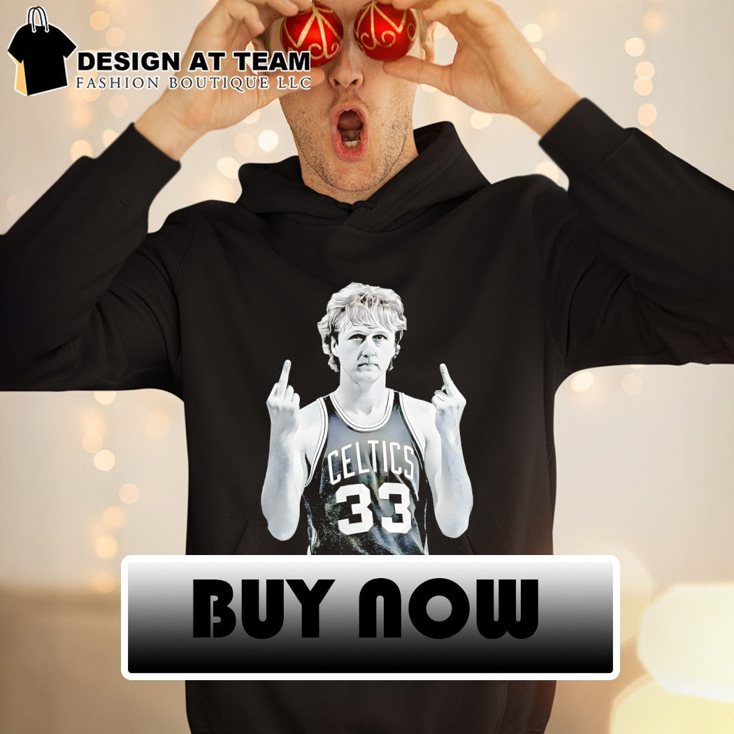 Larry Bird Middle Finger graphic basketball legend shirt