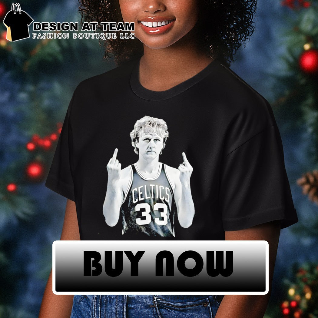 Larry Bird Middle Finger graphic basketball legend shirt