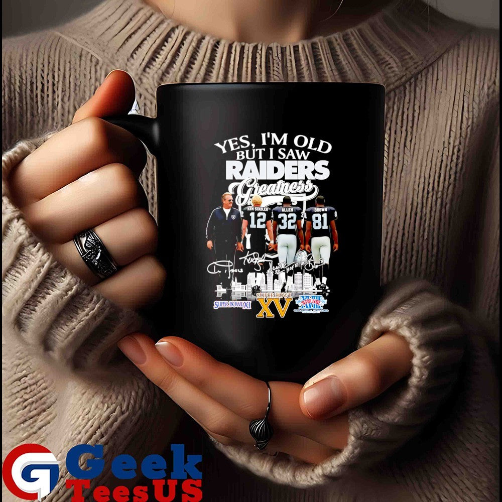 Las Vergas Raiders yes I’m old but I saw Raiders Greatness Squad 2025 signature shirt
