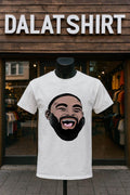 Laughing Man Face With Beard Graphic Design shirt
