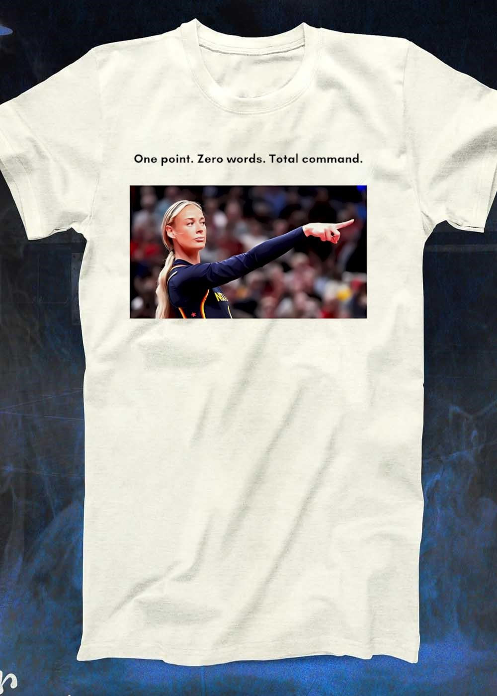 Leading Lady Pointing One Zero Words Total Command Indiana Fever T-Shirt