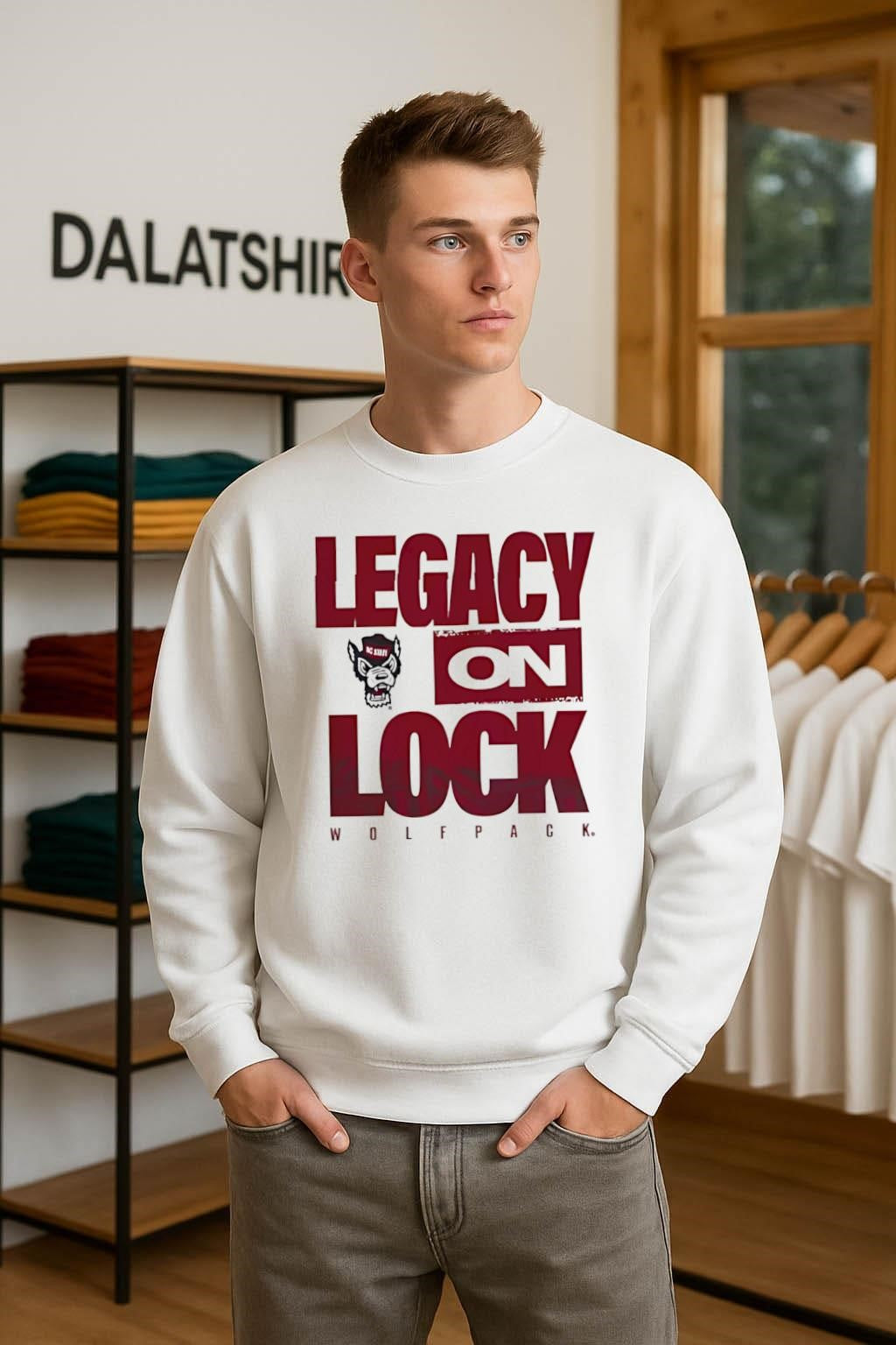 Legacy On Lock NC State Wolfpack Mascot shirt