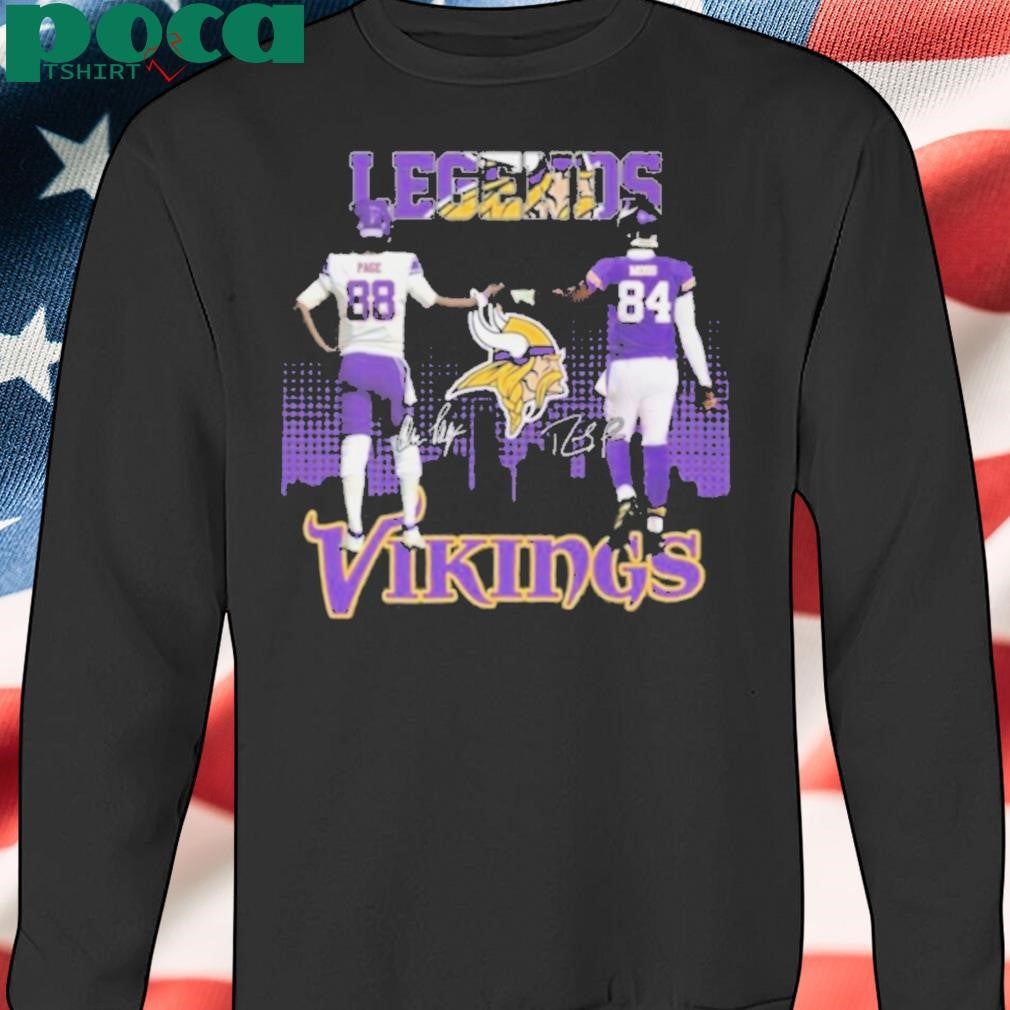Legends Minnesota Vikings Page And Moss Signatures 2025 Shirt