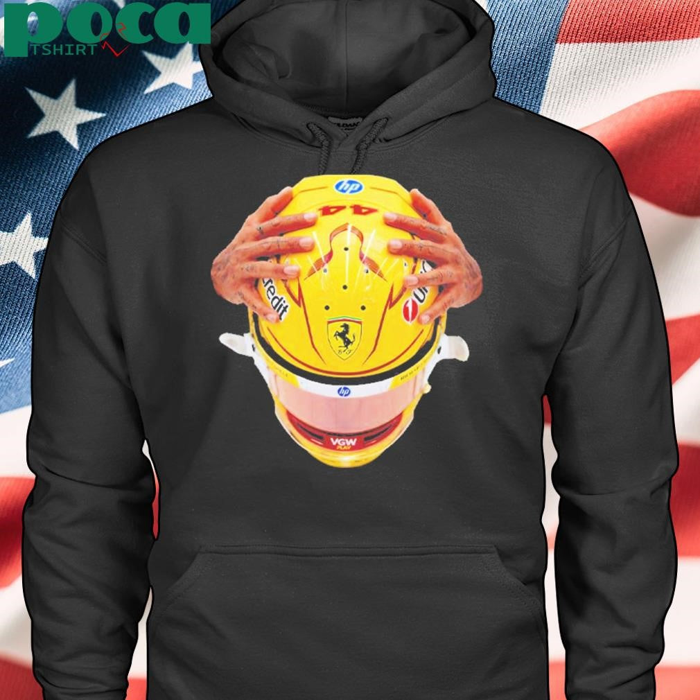 Lewis Hamilton Scuderia Ferrari Formular 1 Signature Number 44 Helmet And Logo Two Sides Unisex T-Shirt