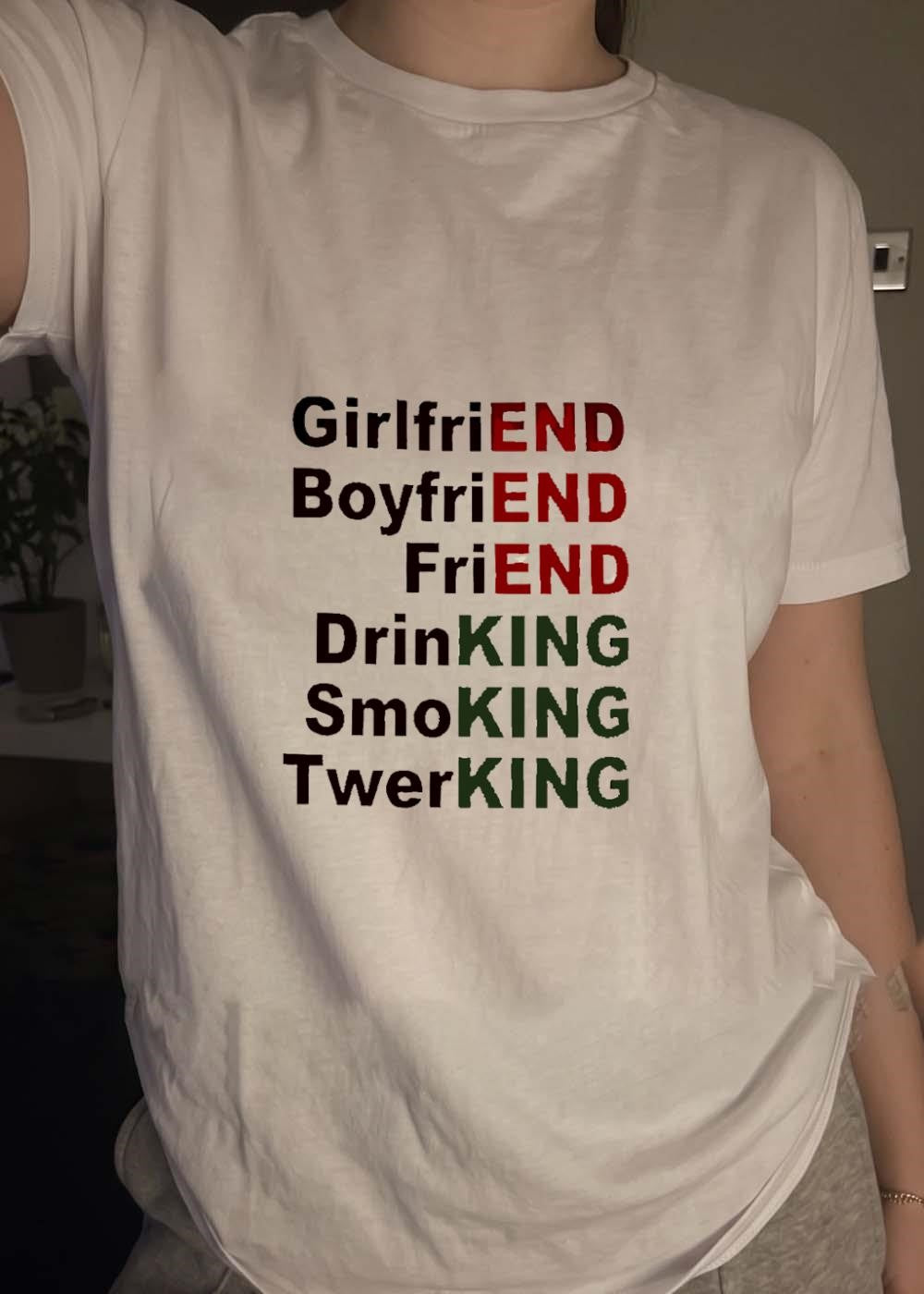 Life Lessons Relationship Drinking Smoking Twerking Typography Graphic T-Shirt