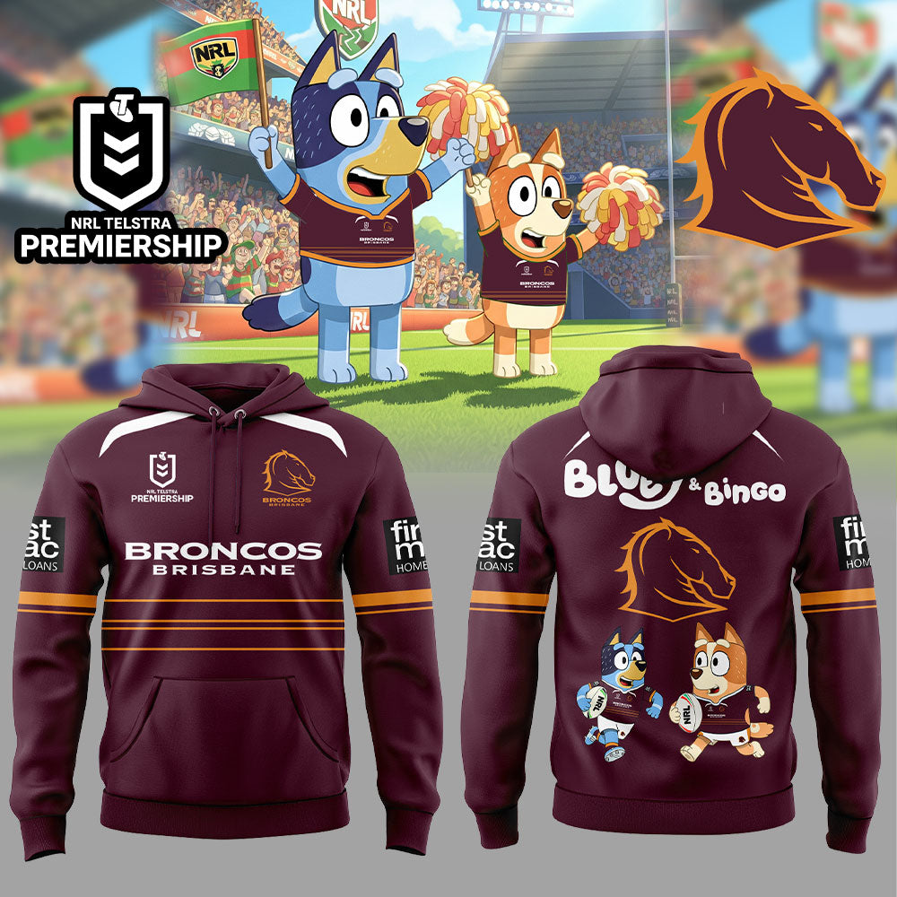 Brisbane Broncos Bluey and Bingo Hoodie