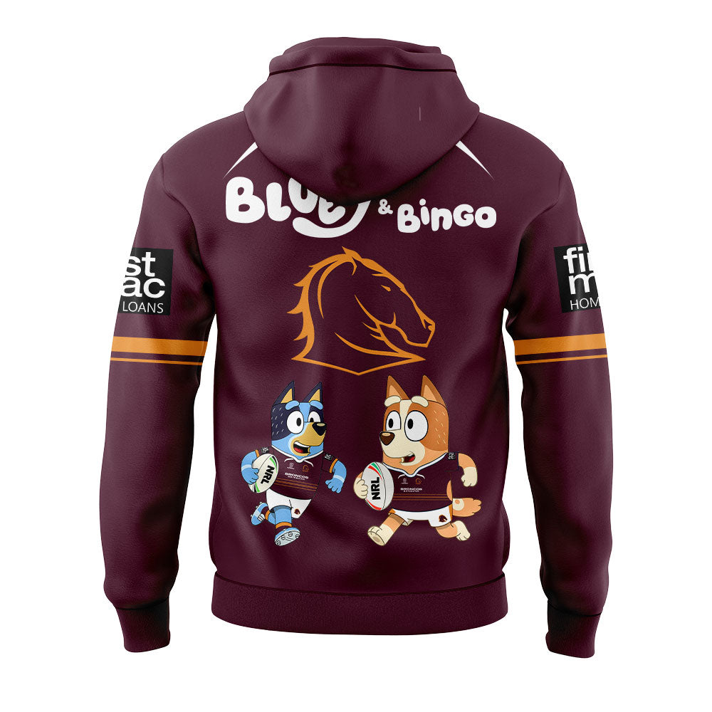 Brisbane Broncos Bluey and Bingo Shirt, Hoodie