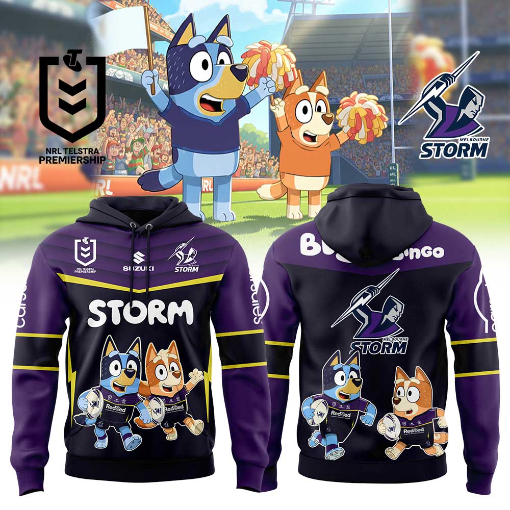 Melbourne Storm Bluey and Bingo Hoodie