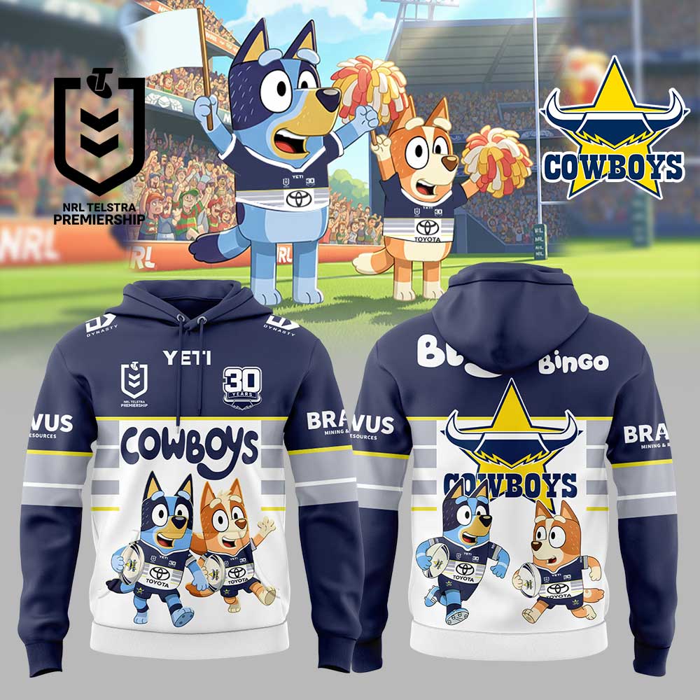 NQ Cowboys Bluey and Bingo Hoodie