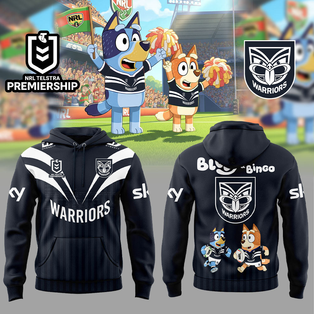 One NZ Warriors Bluey and Bingo Hoodie