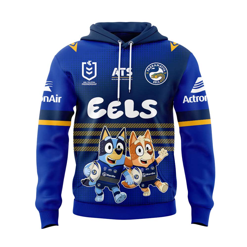 Parramatta Eels Bluey and Bingo Shirt, Hoodie