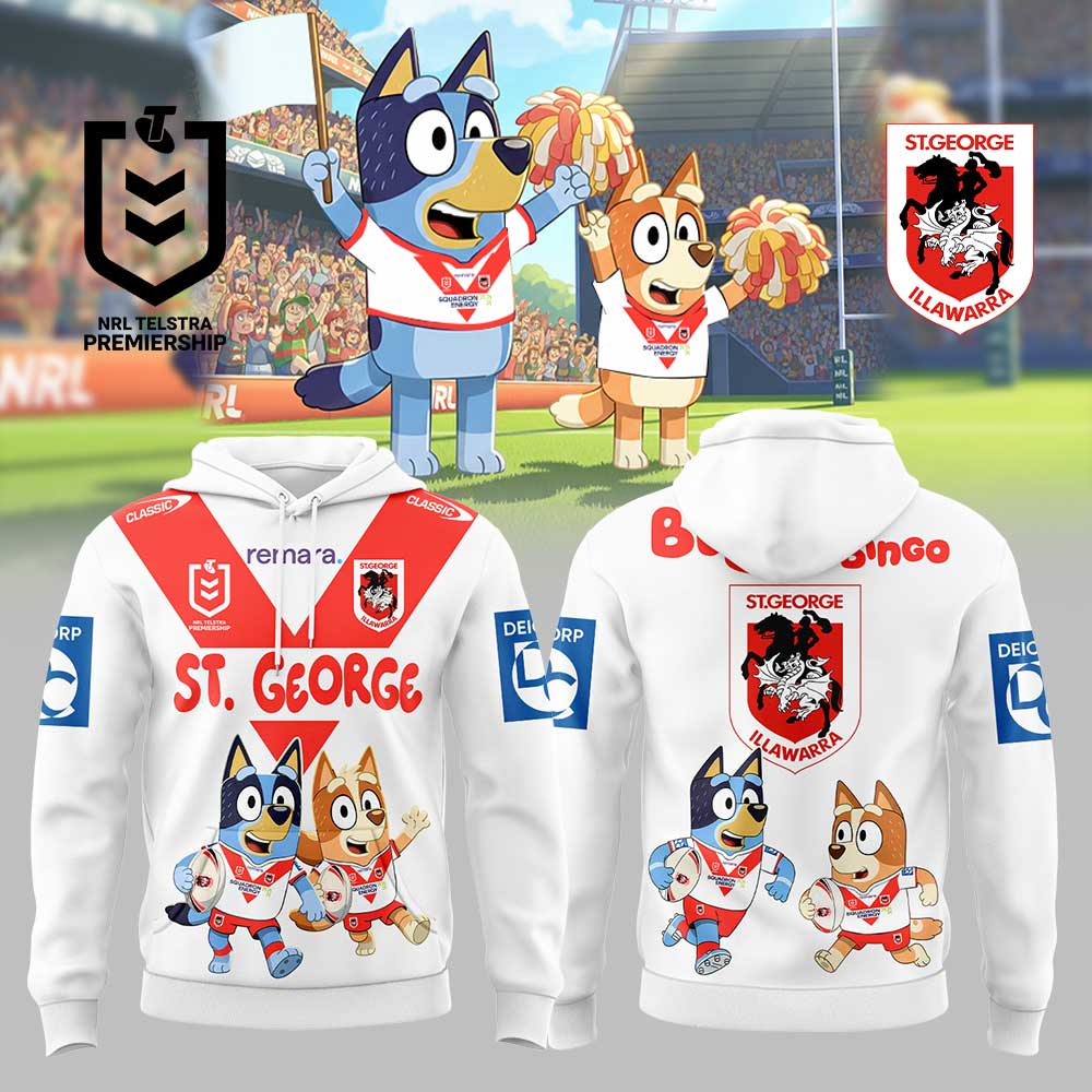 St. George Illawarra Dragons Bluey and Bingo Hoodie