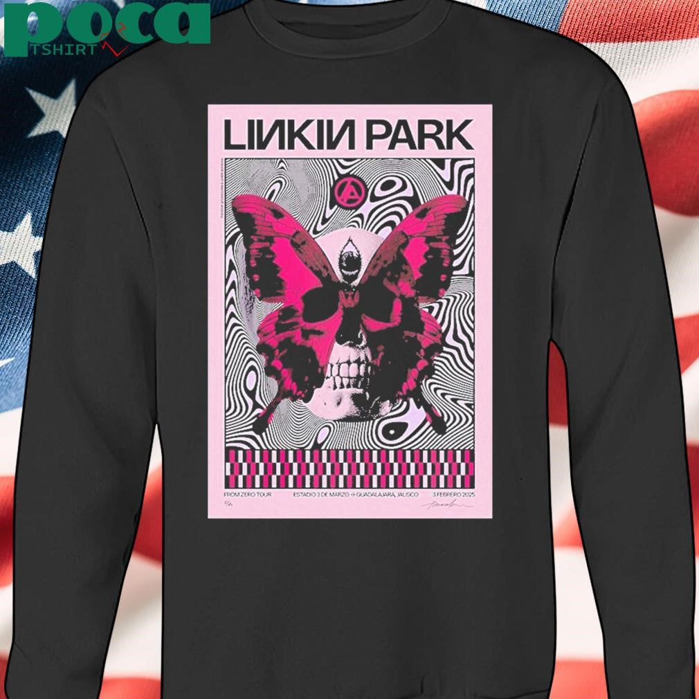 Linkin Park From Zero World Tour 2025 Live Show Music Poster For Guadalajara Jalisco On 3th Febrero 2025 Mexico shirt