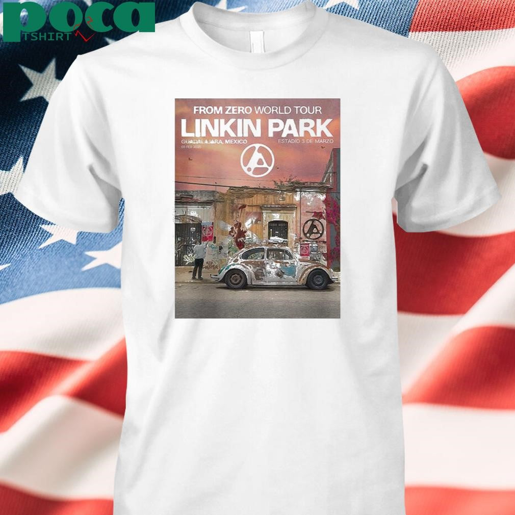 Linkin Park From Zero World Tour Poster For Guadalajara Mexico Estadio 3 De Marzo On Feb 3rd 2025 shirt