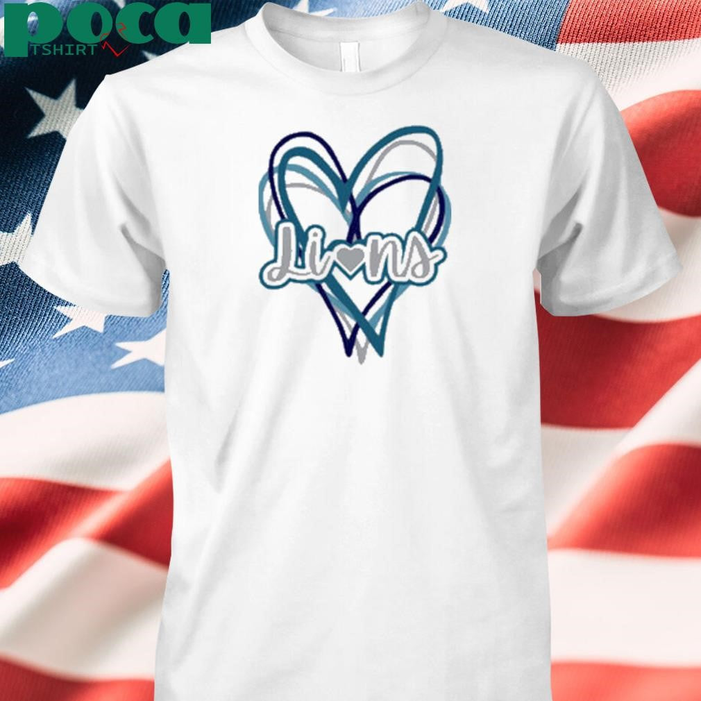 Lions Heart Detroit Football sports Shirt