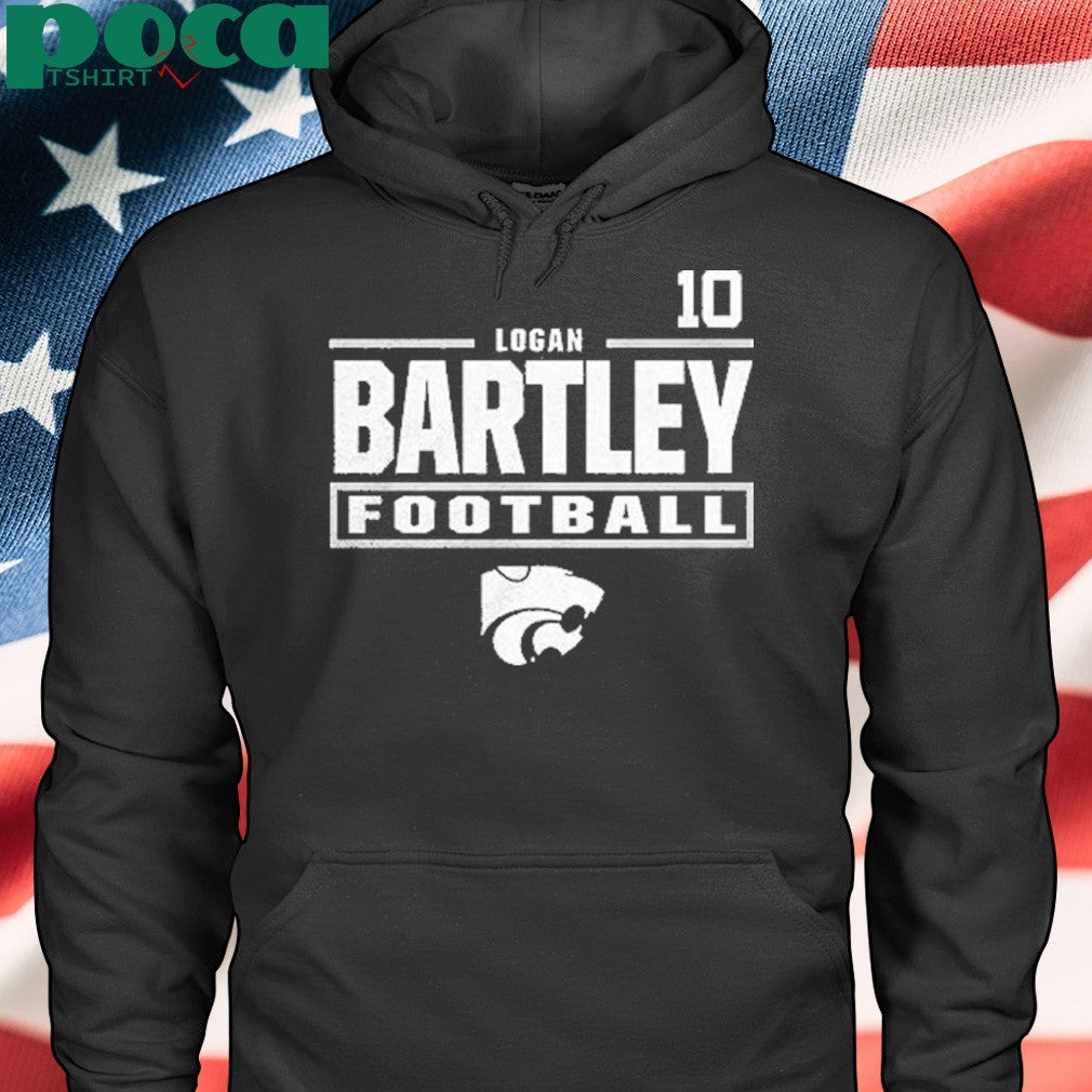 Logan Bartley Kansas State Wildcats Nil Stacked Box Player Special Shirt