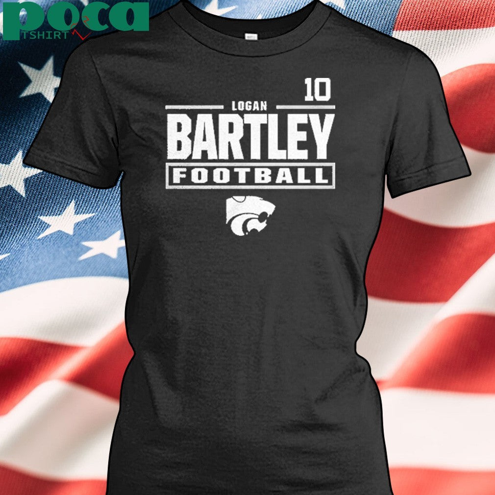 Logan Bartley Kansas State Wildcats Nil Stacked Box Player Special Shirt