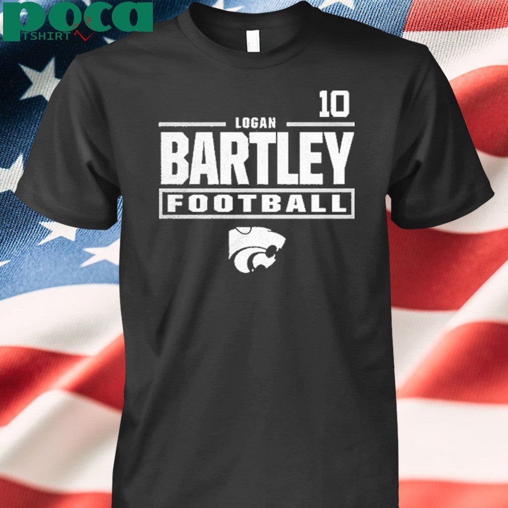 Logan Bartley Kansas State Wildcats Nil Stacked Box Player Special Shirt