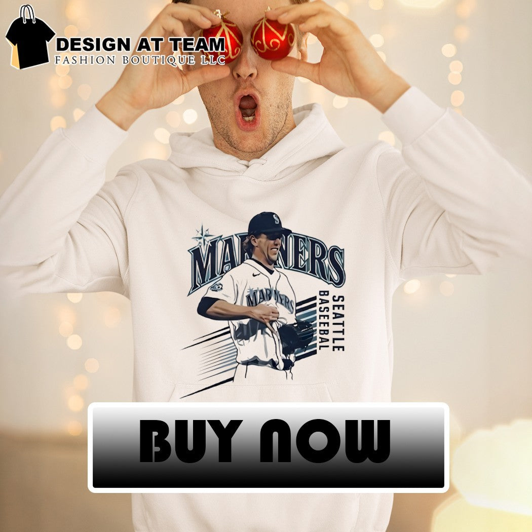Logan Gilbert Seattle Mariners MLB All-Star Baseball Pitcher Catches Ball In shirt