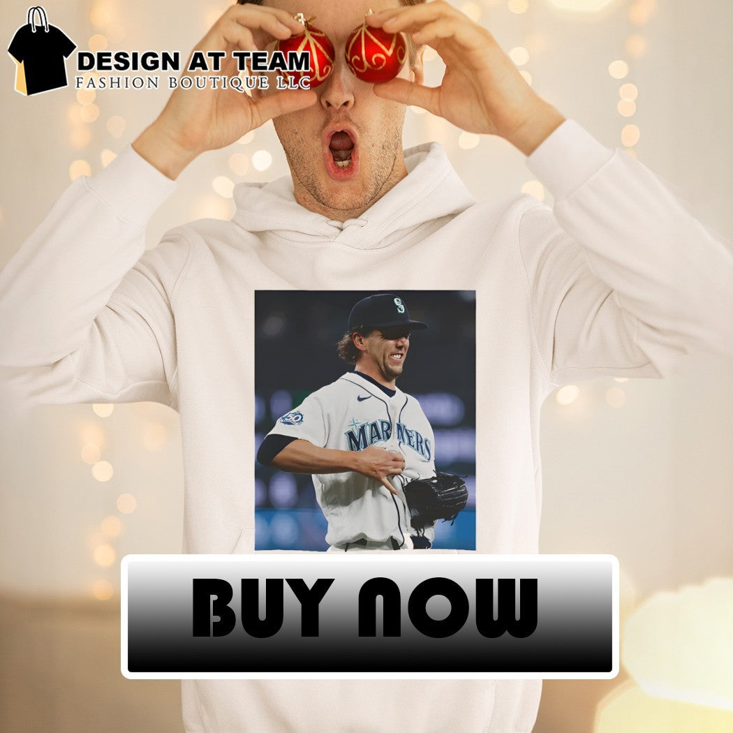 Logan Gilbert Seattle Mariners catch ball in Baseball MLB 2026 photo shirt