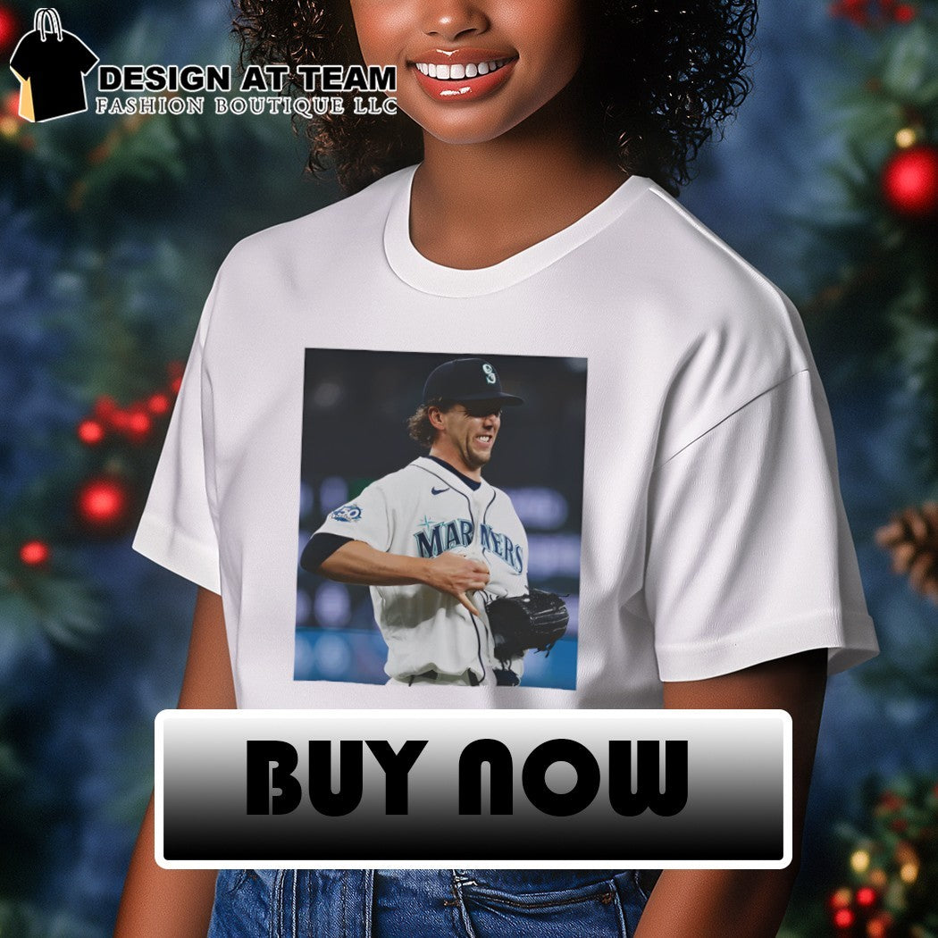 Logan Gilbert Seattle Mariners catch ball in Baseball MLB 2026 photo shirt