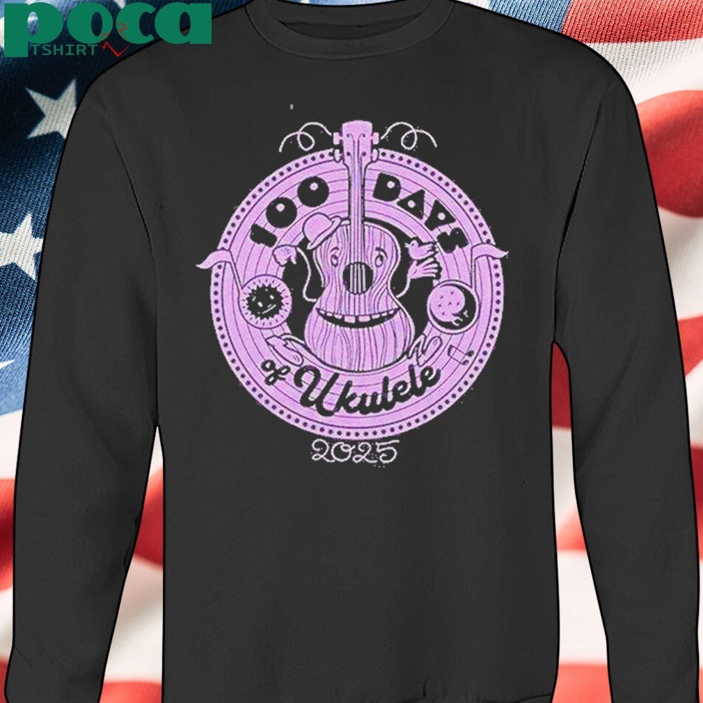 Long Play 3 Lavender 100 Days Of Ukulele 2025 Shirt