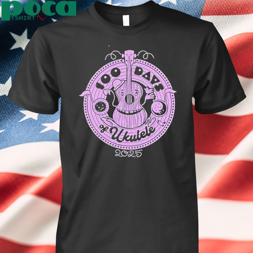 Long Play 3 Lavender 100 Days Of Ukulele 2025 Shirt