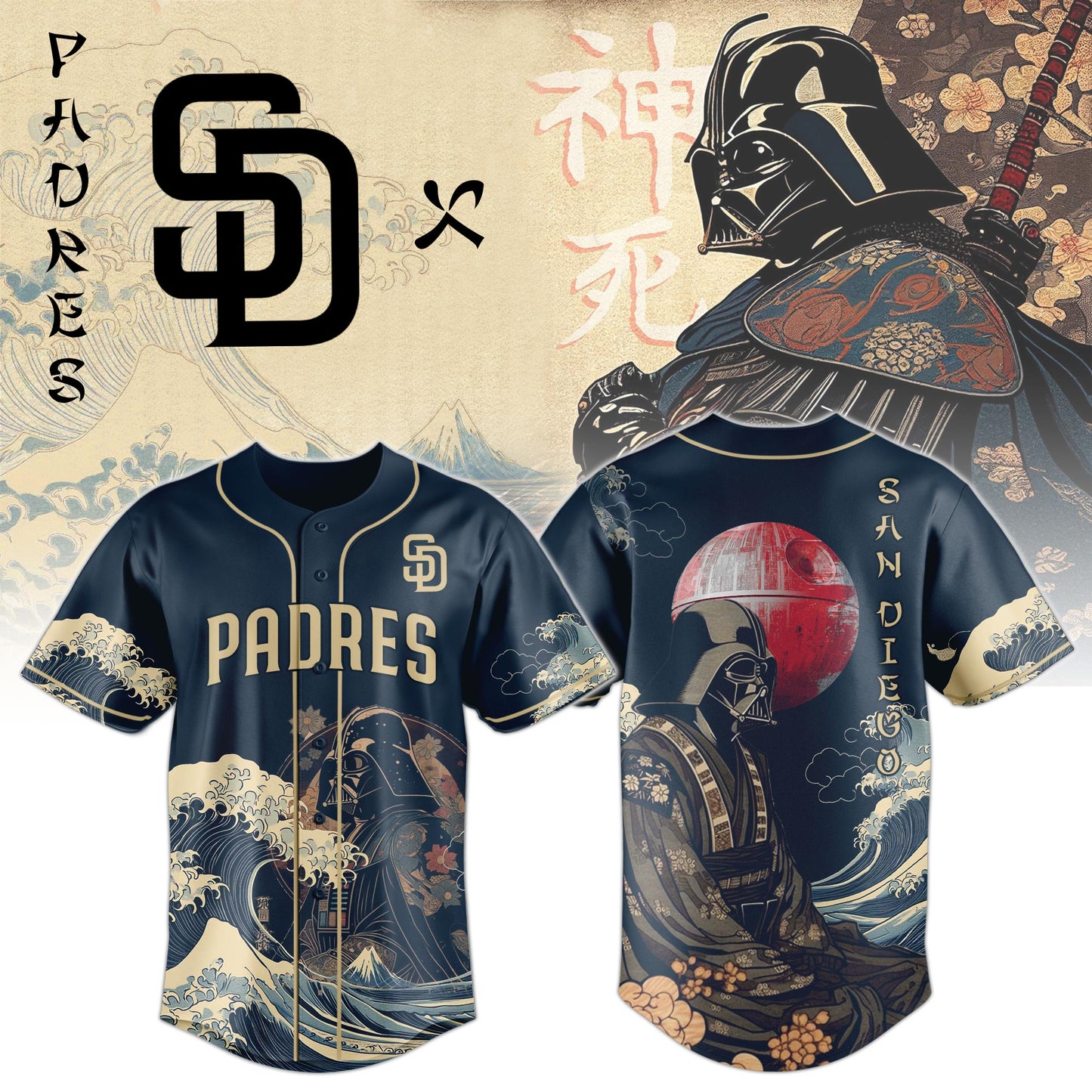 Lord Darth Vader San Diego Padres 2025 Japan Edition Jersey