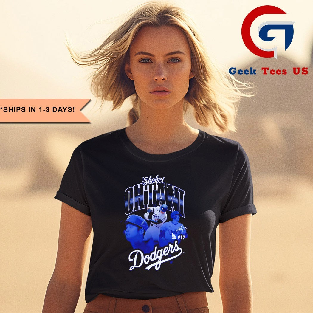 Los Angeles Dodgers Shohei Ohtani player signature graphic shirt