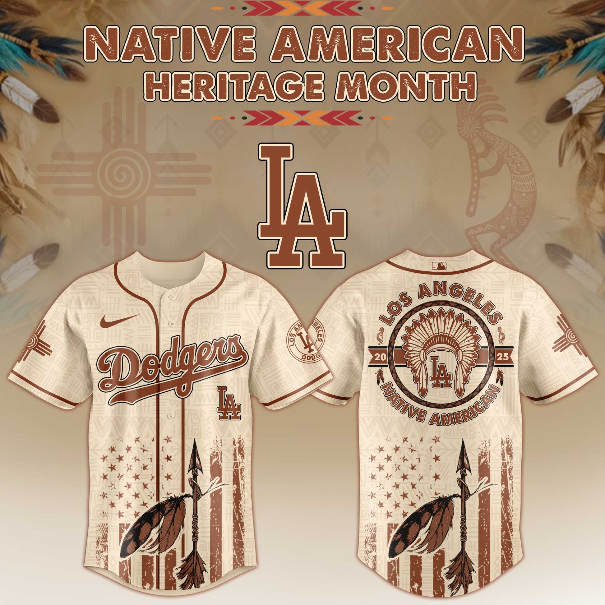 Los Angeles Dodgers Native American Heritage Month Jersey 2025