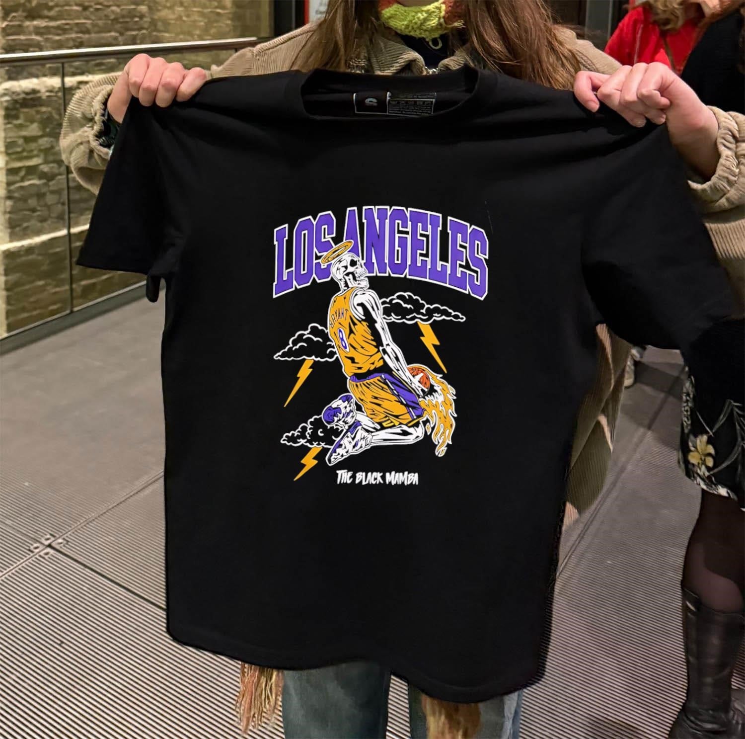 Los Angeles Kobe Bryant 8 Skeleton Halo Black Mamba shirt