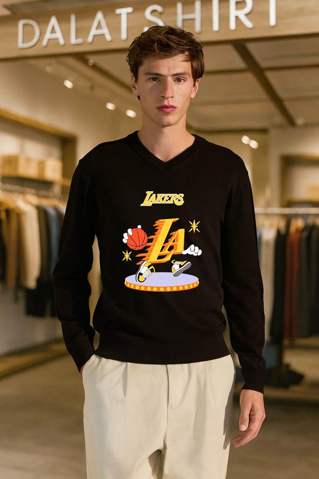 Los Angeles Lakers LA Basketball Cartoon Character Mascot shirt