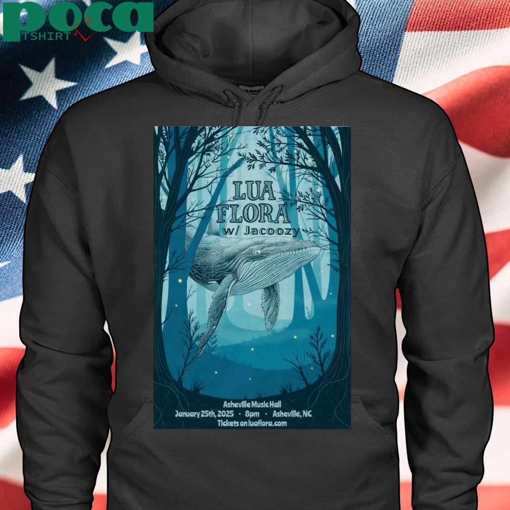 Lua Flora With Jacoozy Jan 25 2025 Asheville Music Hall Poster T-Shirt