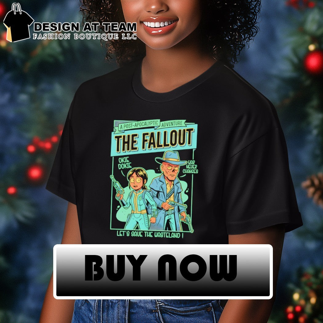 Lucy and the Ghoul from Fallout Wasteland Duo A Post-Apocalyptic Adventure shirt