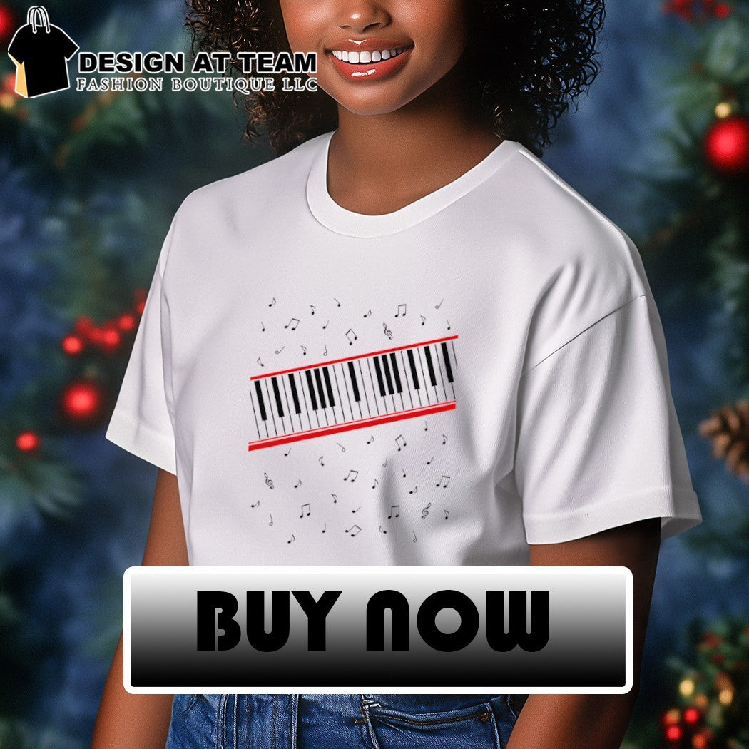 MJ wearing beat it keyboard music shirt