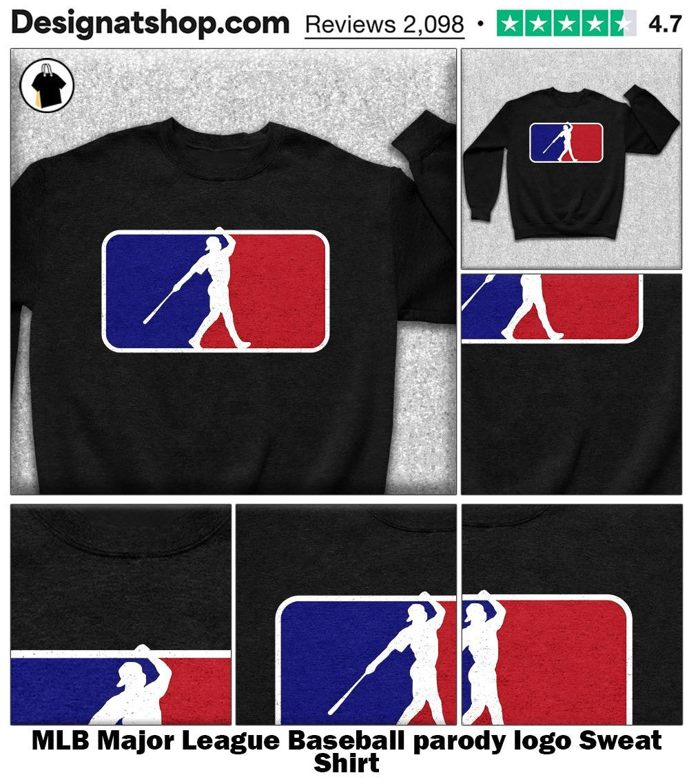MLB Major League Baseball parody logo shirt