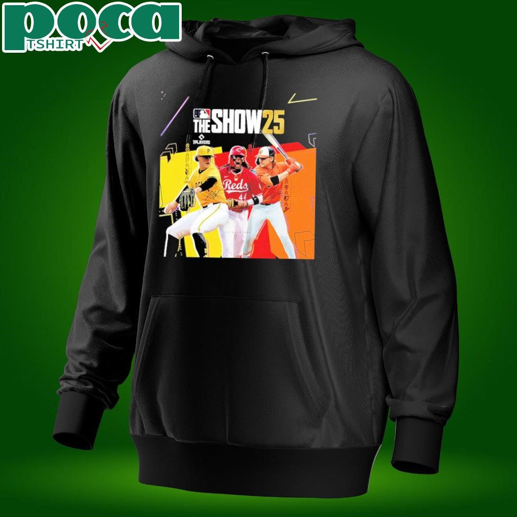 MLB The Show 25 Cover Athletes Elly De La Cruz Paul Skenes And Gunnar Henderson Unisex T-Shirt